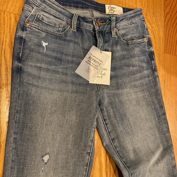NWT Cosmic Blue Jeans w Zippers at Bottom - Picture 11 of 12